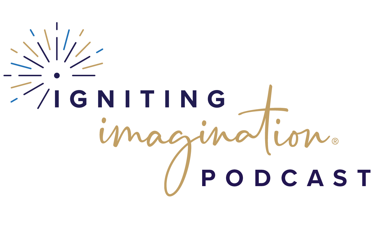 Igniting Imagination Podcast registration navy gold